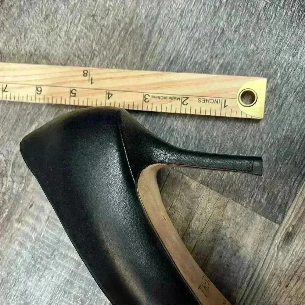 Thesis Couture Eve Classic Pump Designer Heels Black Leather Size EU 38 US 7.5